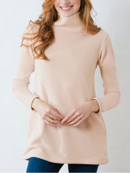 Dudley Stephens Tops - Dudley Stephens Natural Blush Cobble Hill Vello Fleece Tunic Pullover Small